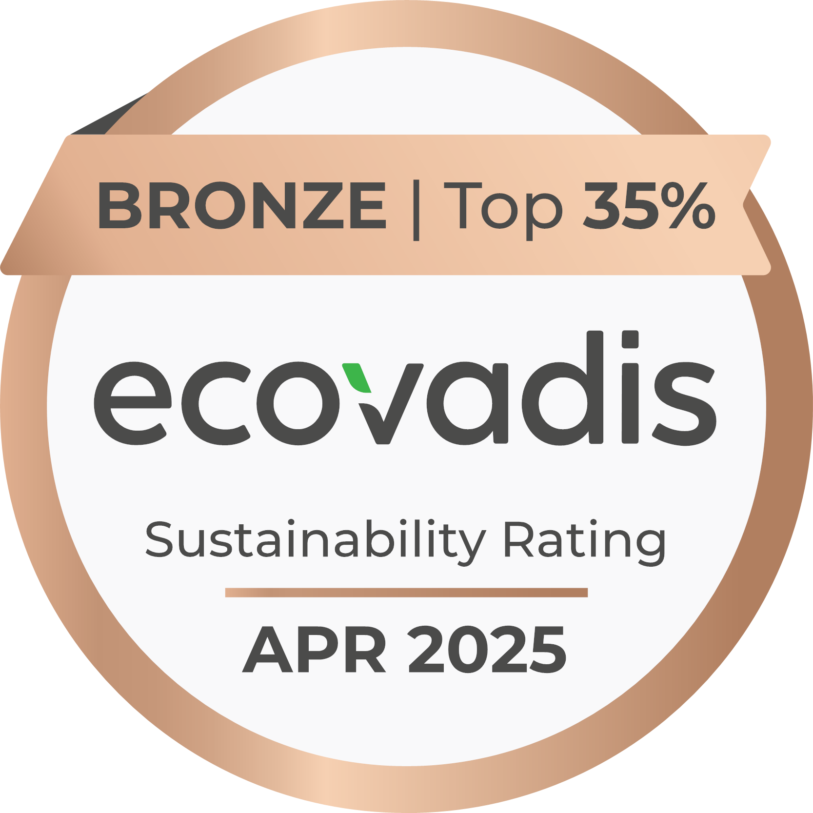 Ecovadis Bronze Medal 2025
